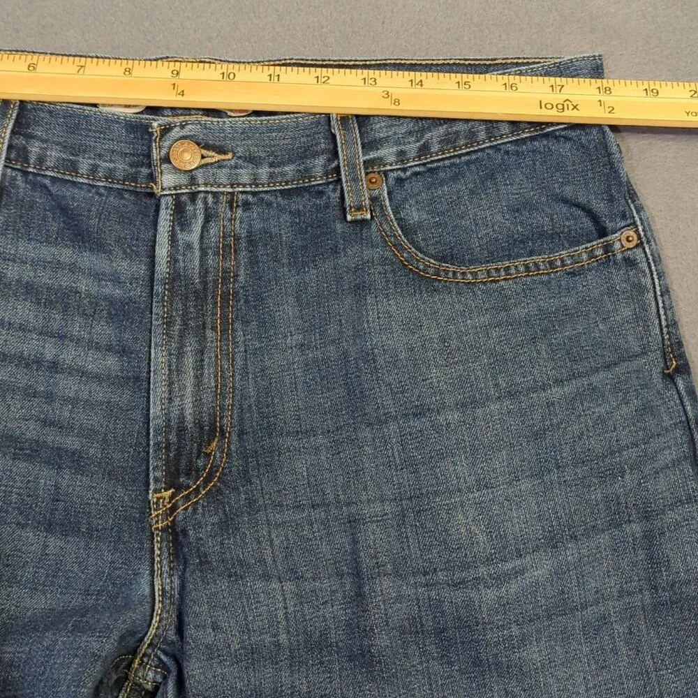 Levi's Jeans Men's 36x32 Blue 527 Slim Fit Boot Cut Denim Uneven Hems